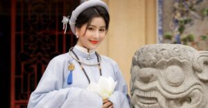 Việt phục áo tấc chẽn nữ xanh