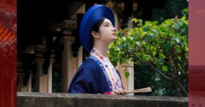 Nhật Bình Sa Xanh Sẫm – Trang phục cung đình truyền thống Việt Phục