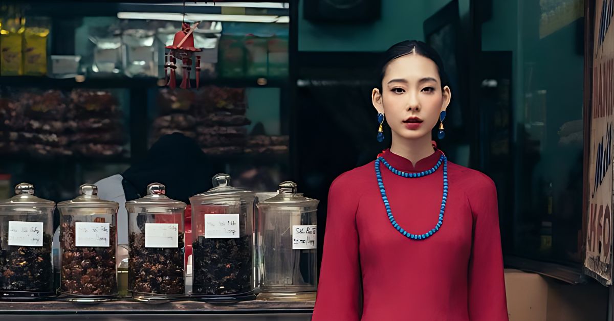 Áo dài gấm việt phục xưa nữ